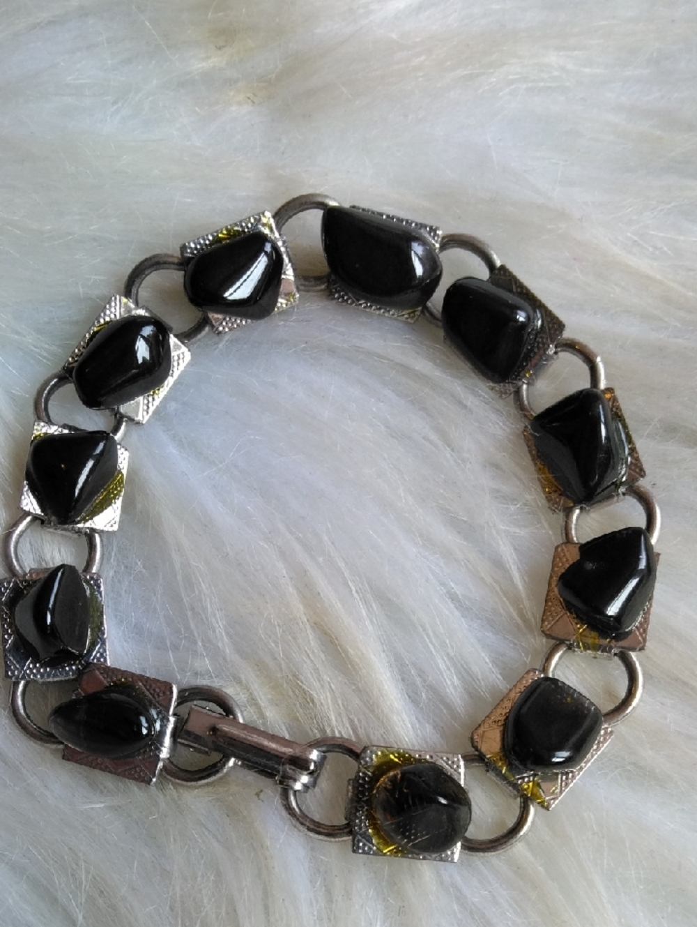 Vintage Deep Smoky Quartz Bracelet